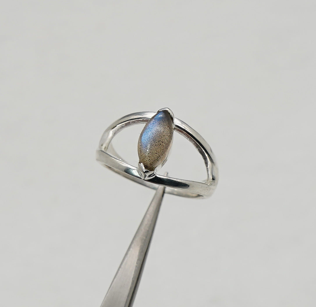 925 Solid Sterling Silver Natural Gemstone Ring