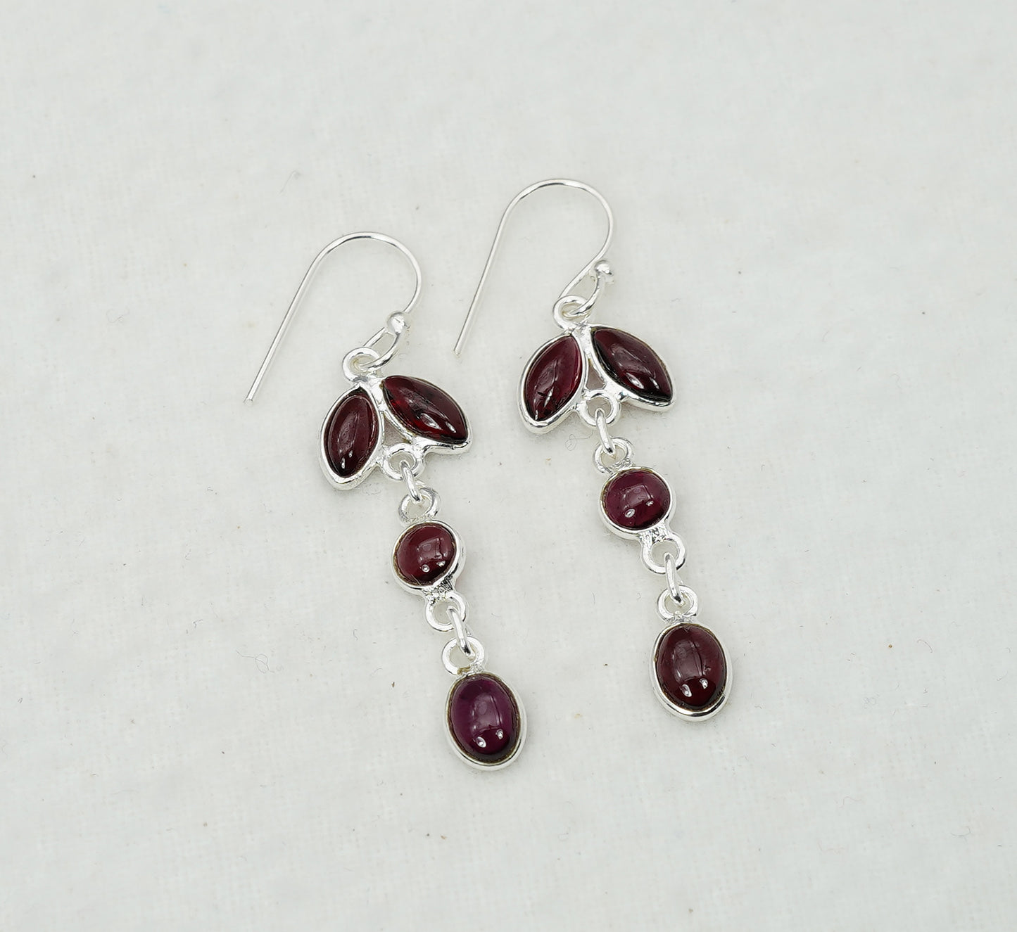 925 Solid Sterling Silver Natural Gemstone Earring