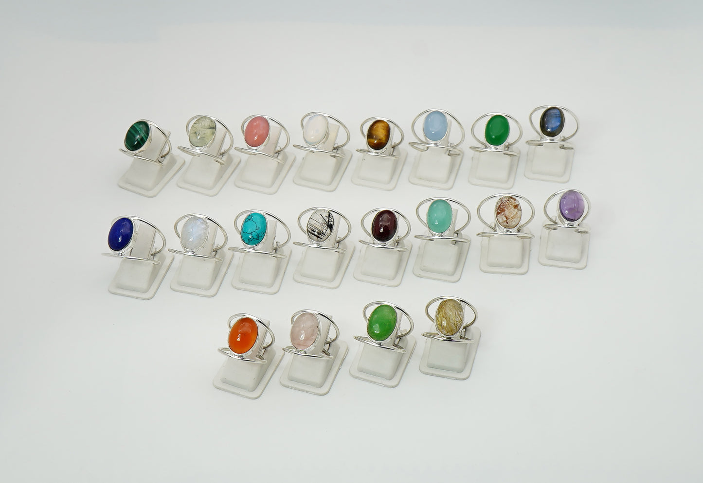 925 Solid Sterling Silver Natural Gemstone Designer Ring