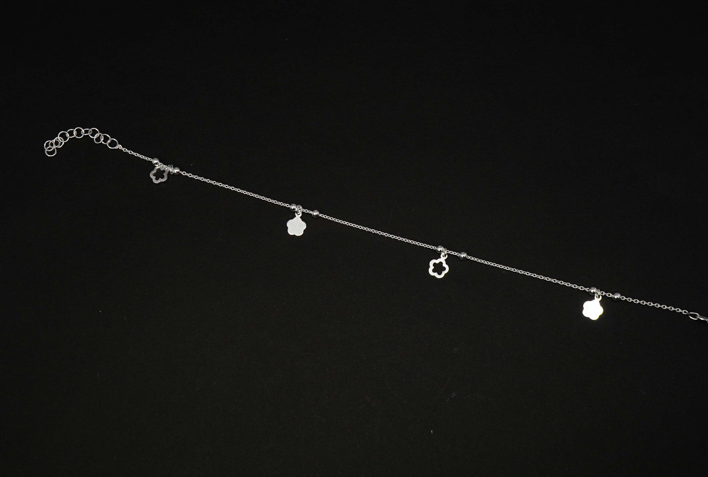 925 Solid Sterling Silver Plain Anklet-10 Inch