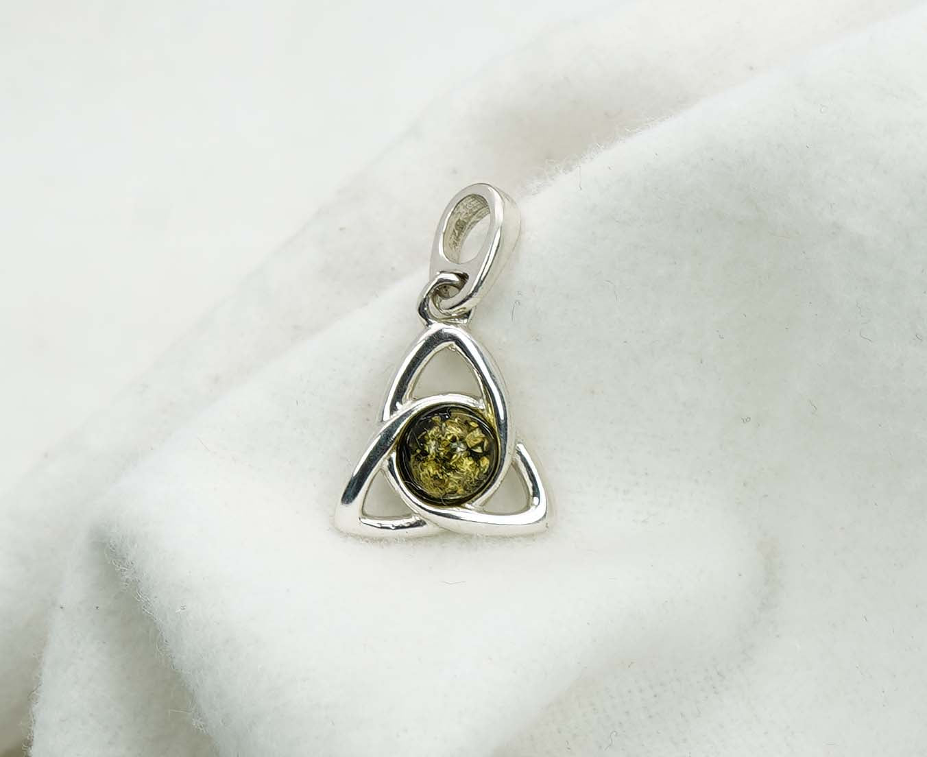 925 Solid Sterling Silver Natural Baltic Amber Pendant 1.8 Gram