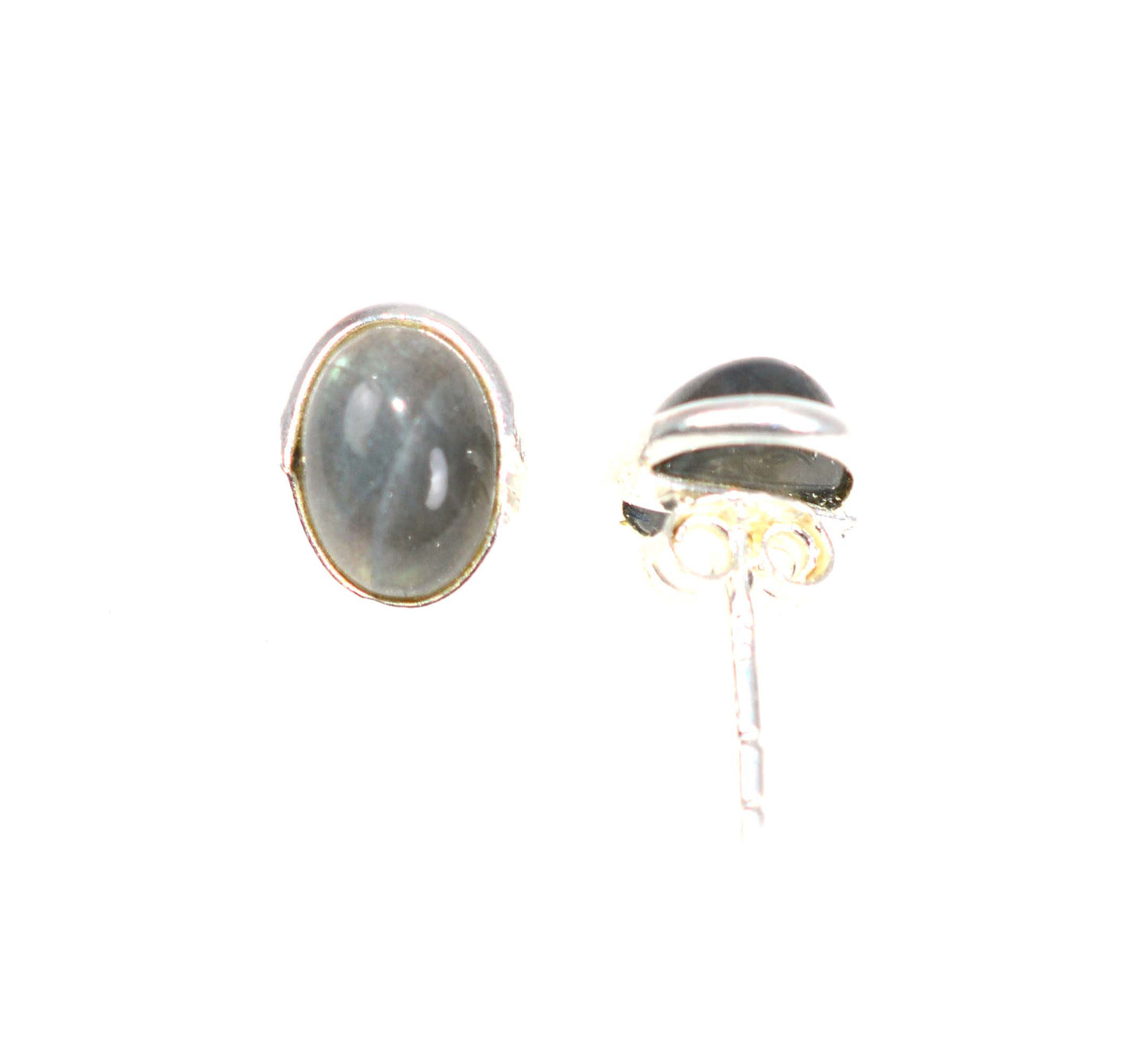 WHOLESALE 5PR 925 SOLID STERLING SILVER LABRADORITE STUD EARRING LOT