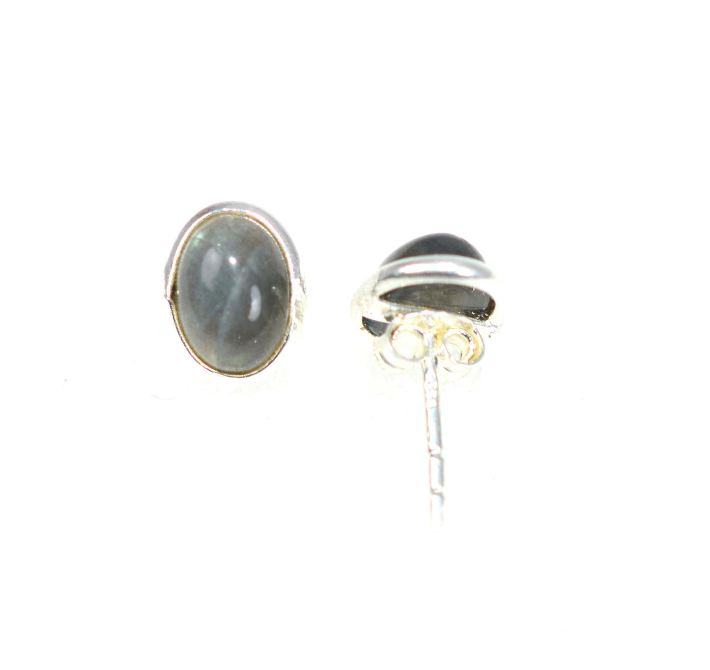 WHOLESALE 11PR 925 SOLID STERLING SILVER LABRADORITE STUD EARRING LOT