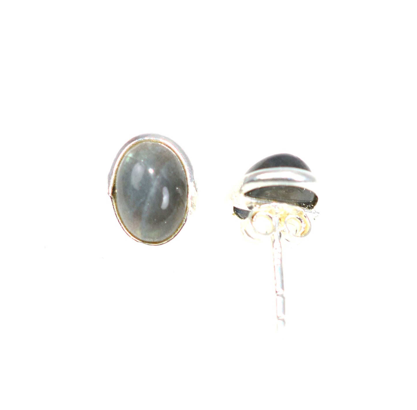 WHOLESALE 21PR 925 SOLID STERLING SILVER LABRADORITE STUD EARRING LOT
