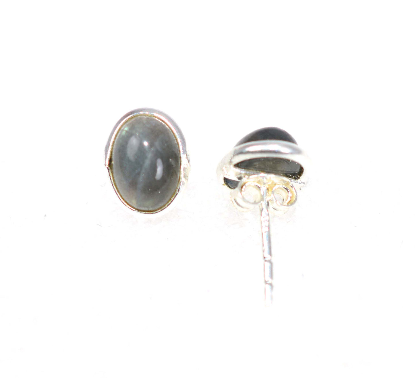 WHOLESALE 51PR 925 SOLID STERLING SILVER LABRADORITE STUD EARRING LOT