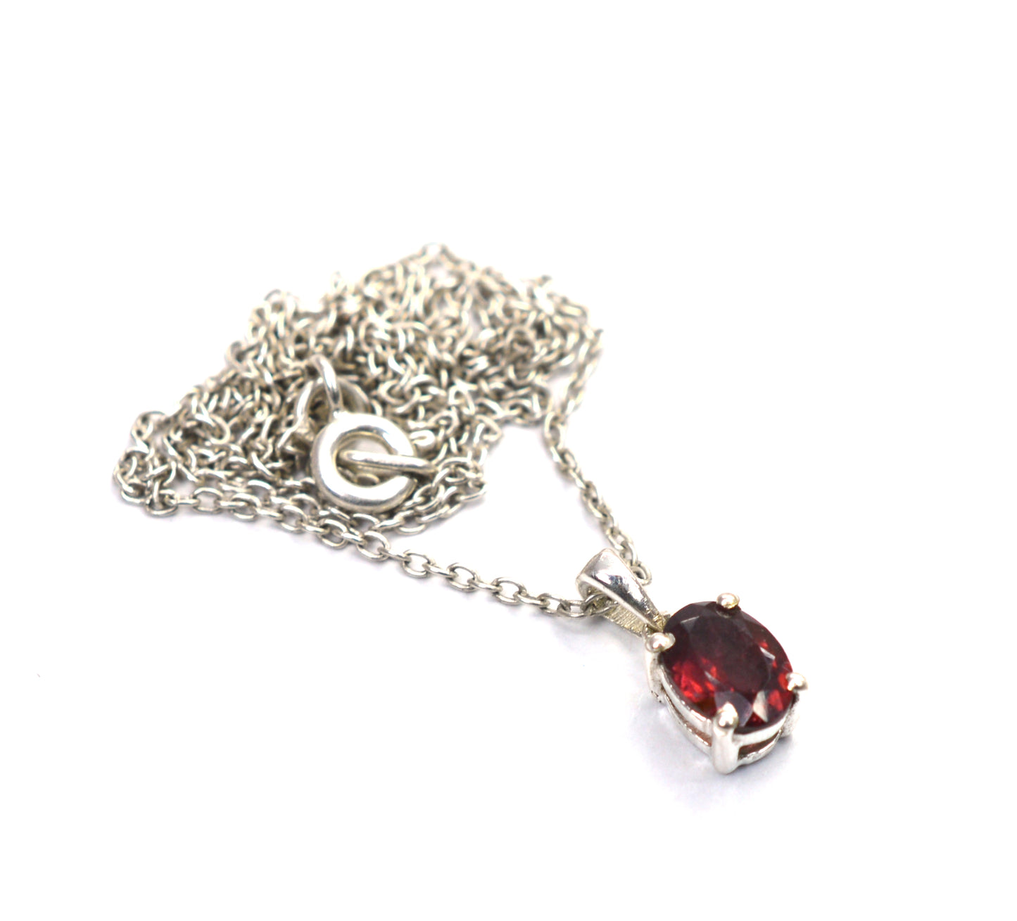 WHOLESALE 11PC 925 SOLID STERLING SILVER RED GARNET PENDANT LOT