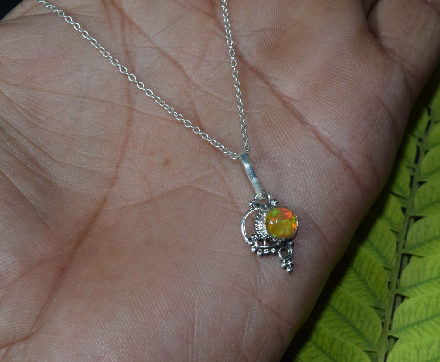 Wholesale 925 5PC Solid Sterling Silver Natural Ethiopian Opal Pendant Lot