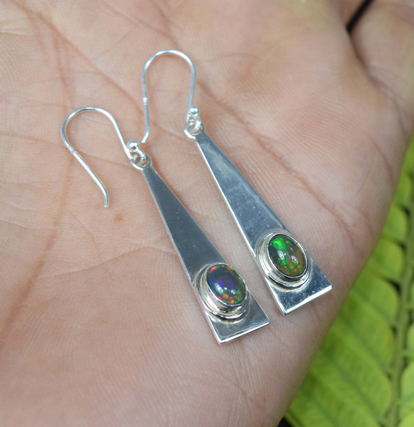 Wholesale 925 5PR Sterling Silver Black Ethiopian Opal Hook Earring Lot