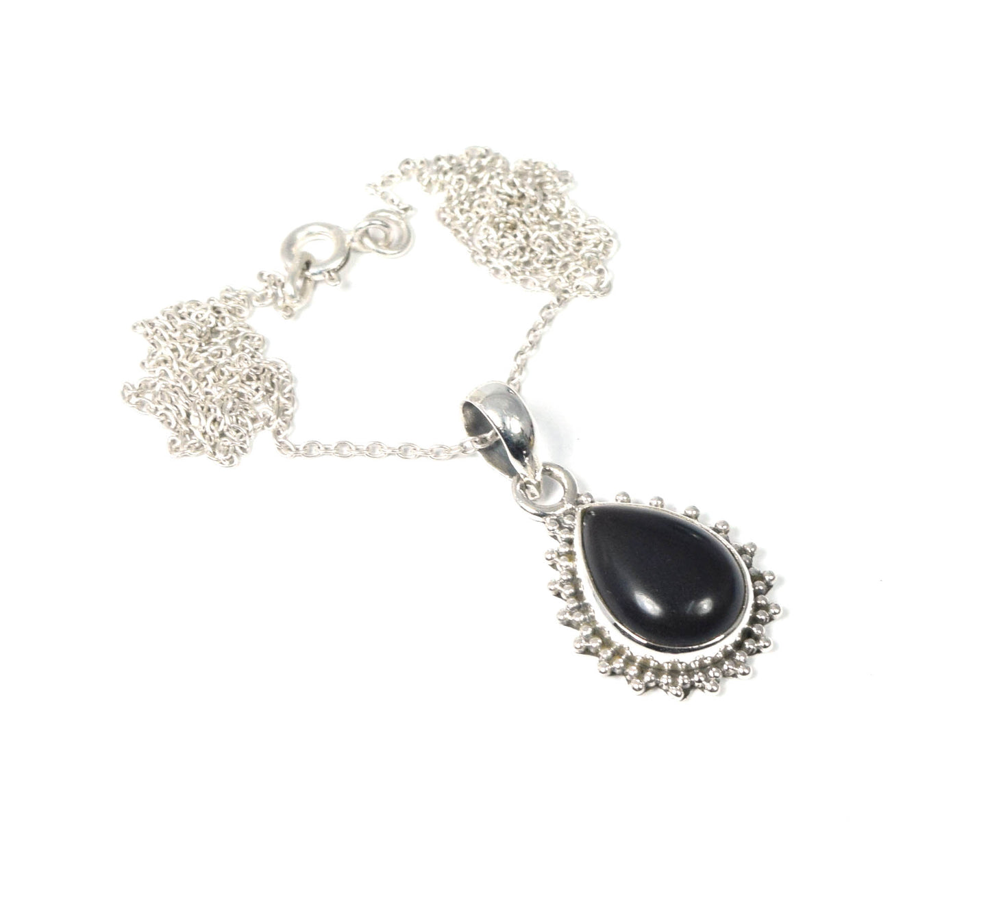 Wholesale 15PC 925 Solid Sterling Silver Black Onyx Pendant Lot