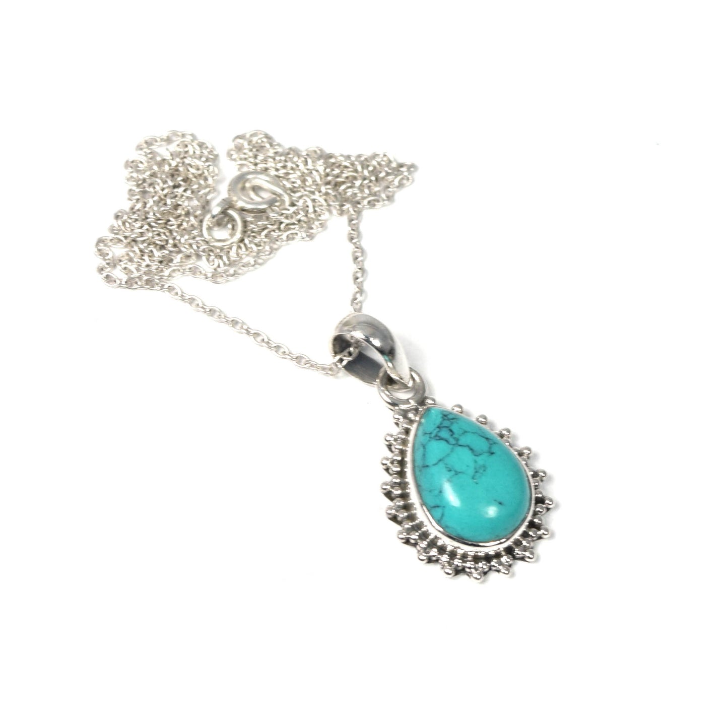 Wholesale 31PC 925 Solid Sterling Silver Blue Turquoise Pendant Lot