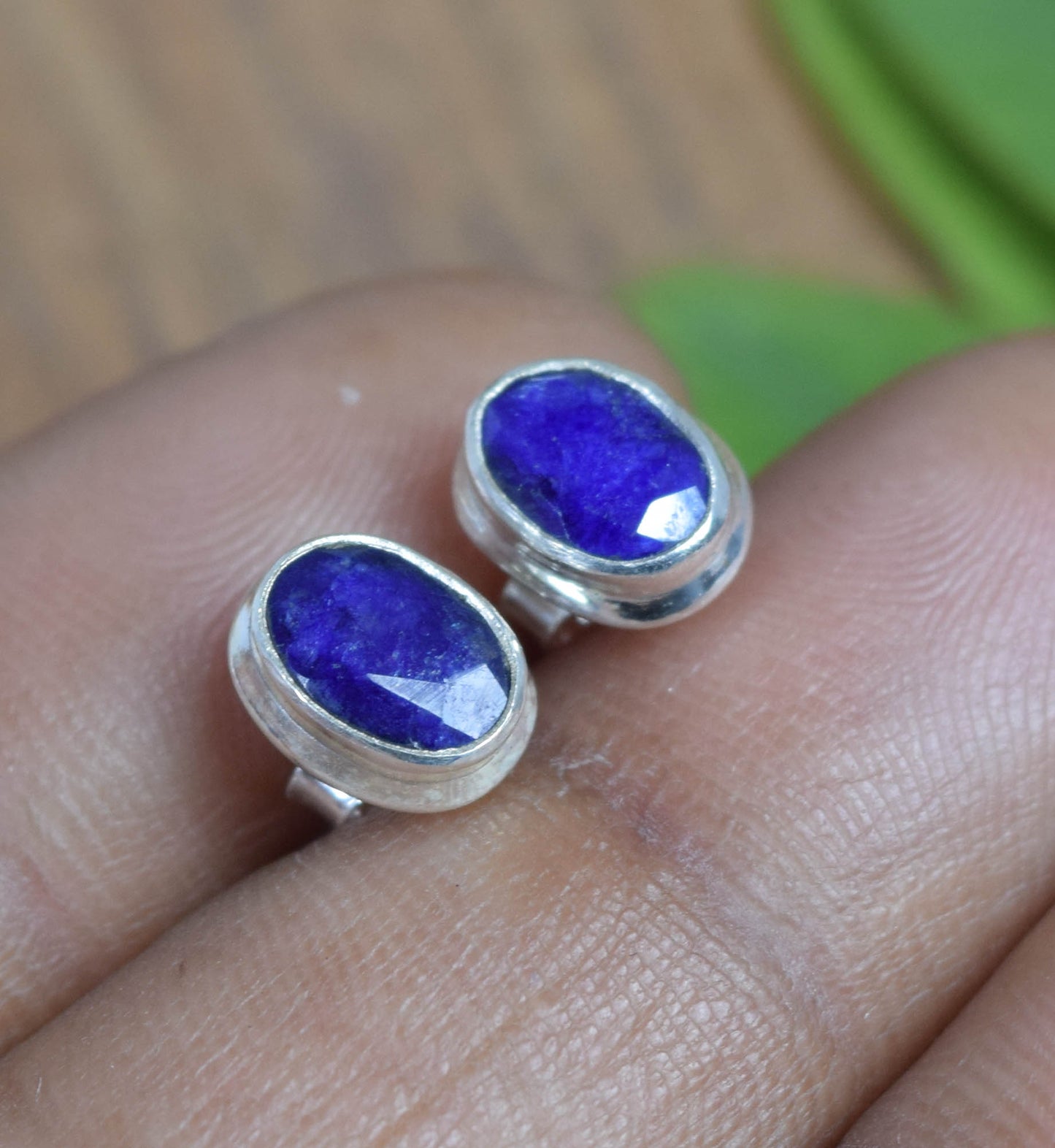 Wholesale 20PR 925 Solid Sterling Silver Blue Simulated Sapphire Stud Lot
