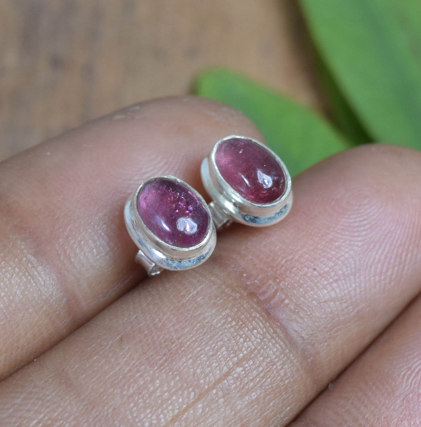 Wholesale 5PR 925 Solid Sterling Silver Pink Tourmaline Stud Lot