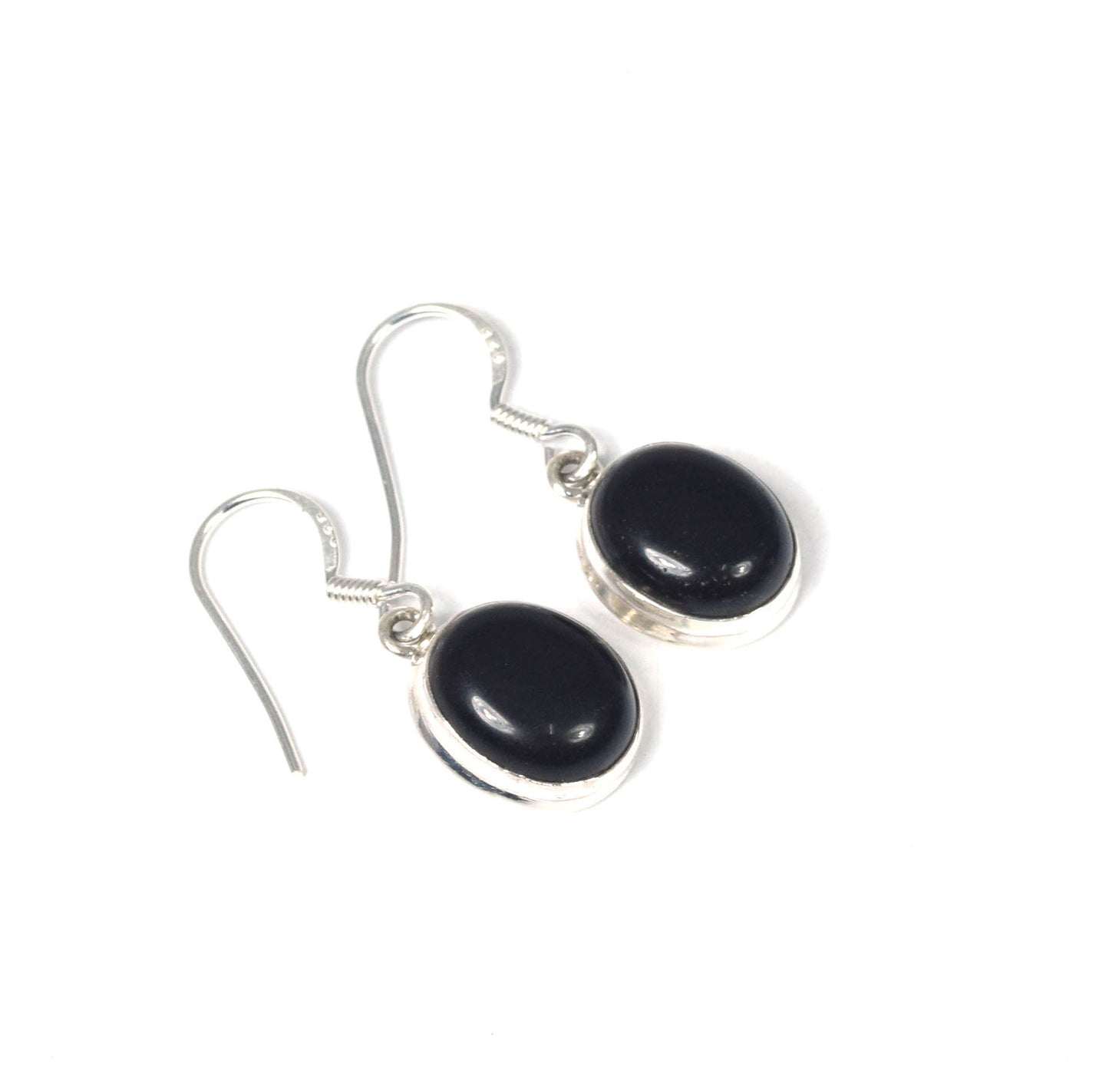 Wholesale 5PR 925 Solid Sterling Silver Black Onyx Hook Earring Lot