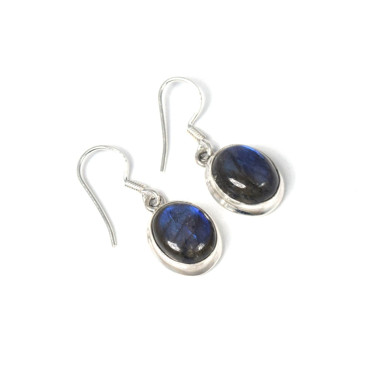 Wholesale 5PR 925 Solid Sterling Silver Labradorite Hook Earring Lot