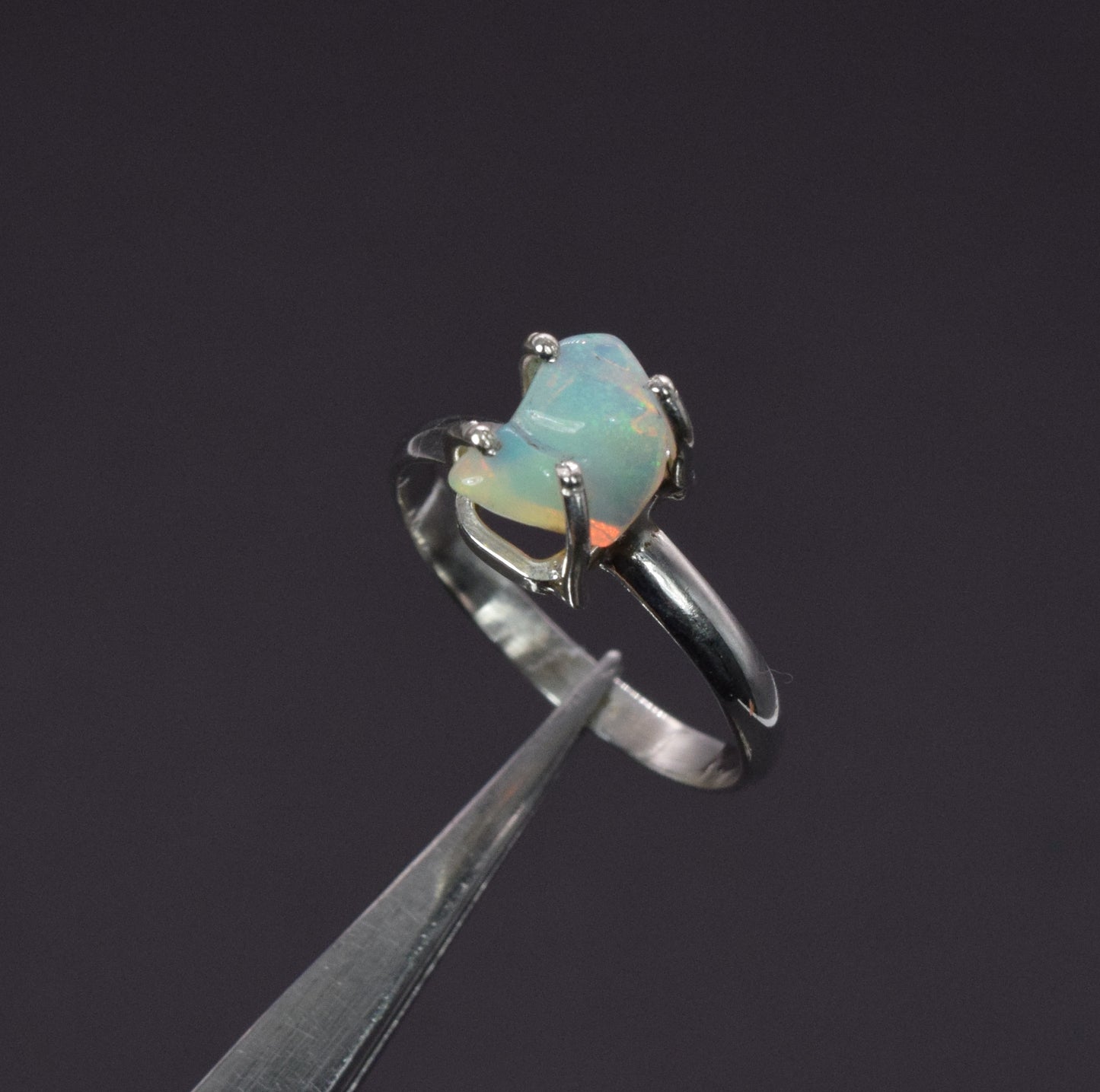 Wholesale 21PC 925 Solid Sterling Silver Rough Ethiopian Opal Ring Lot