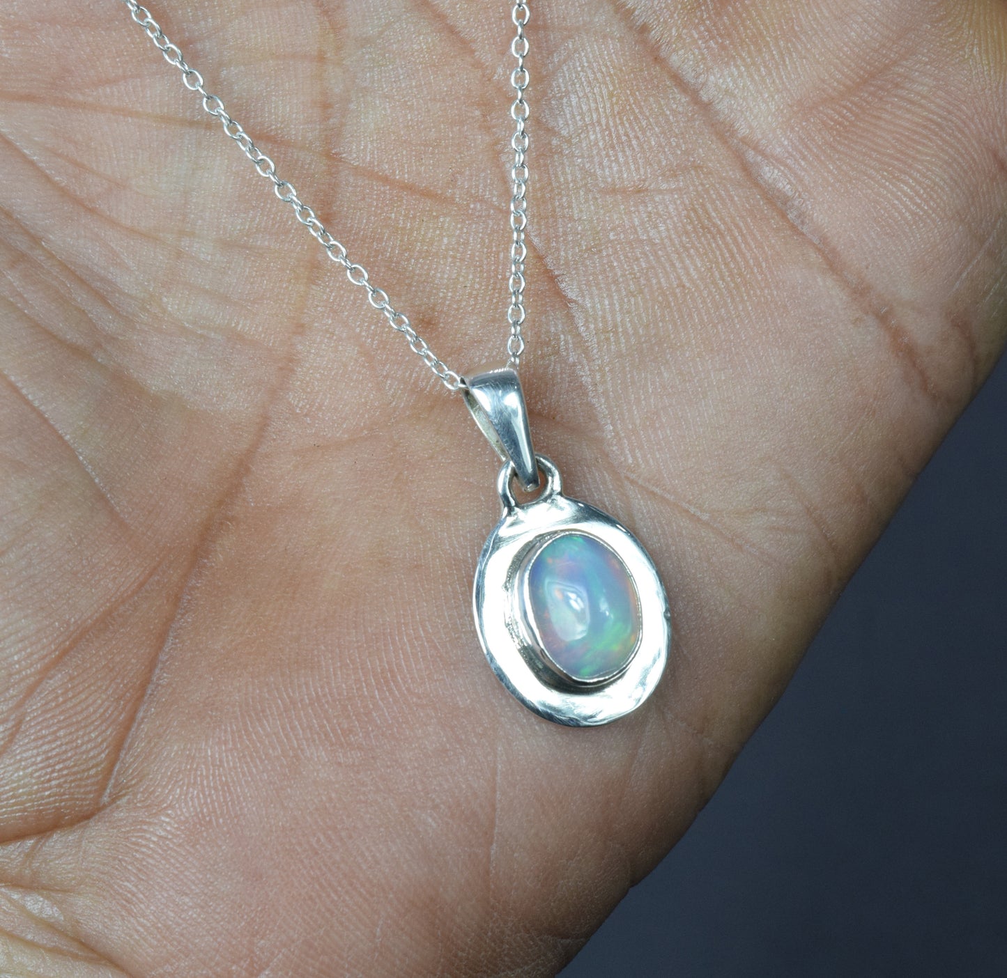 Wholesale 11PC 925 Solid Sterling Silver Ethiopian Opal Pendant Lot