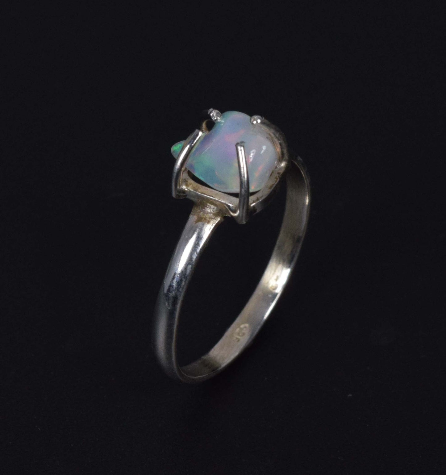 Wholesale 11PC 925 Solid Sterling Silver Rough Ethiopian Opal Ring Lot