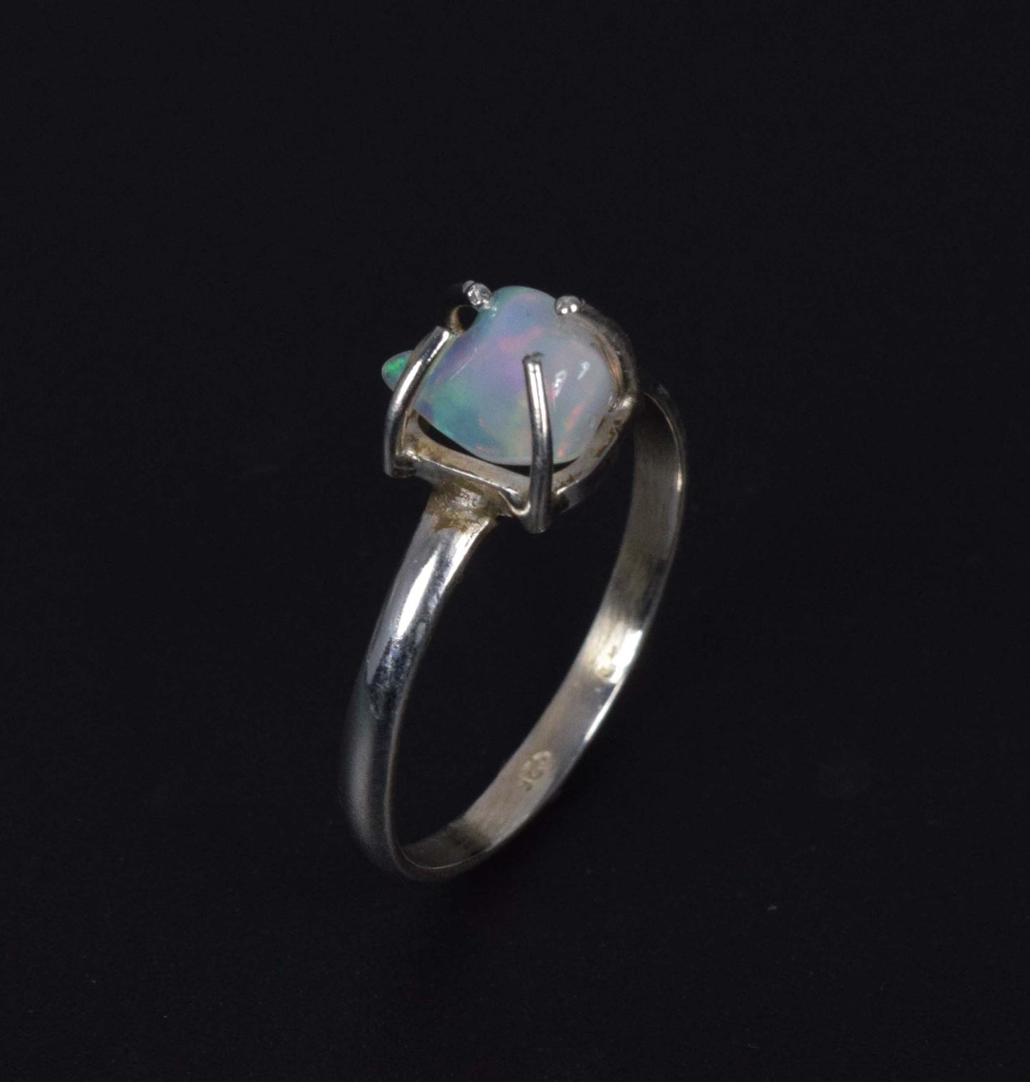 Wholesale 21PC 925 Solid Sterling Silver Rough Ethiopian Opal Ring Lot
