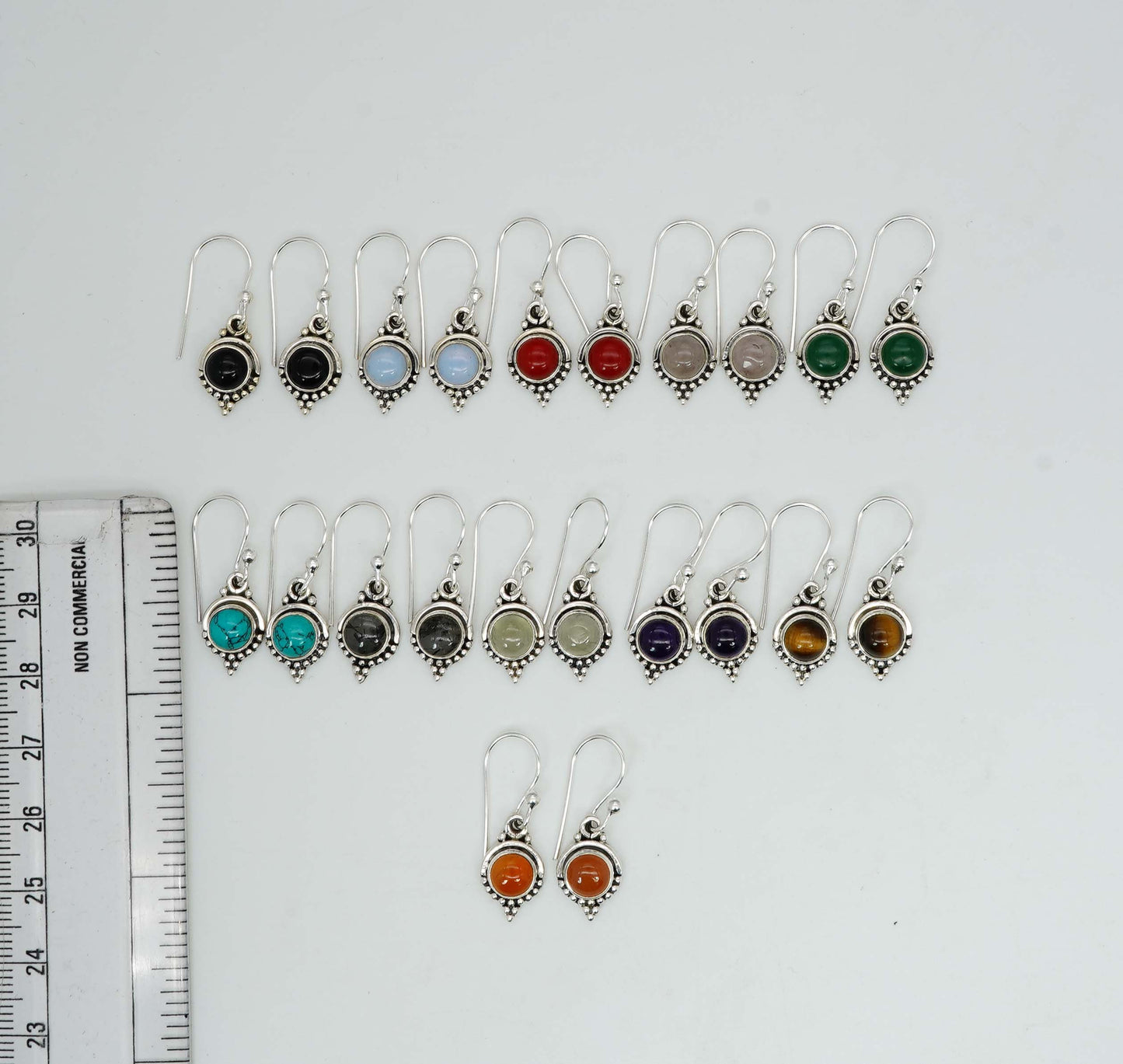Wholesale 925 11PR Solid Sterling Silver Amethyst Mixstone Hook Earring Lot