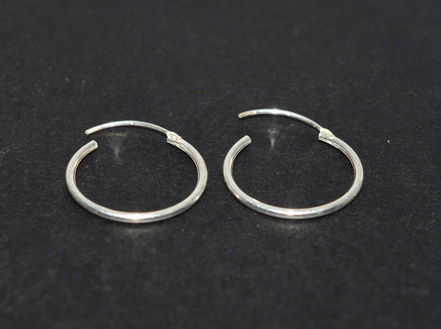 WHOLESALE 5PR 925 SOLID STERLING SILVER PLAIN HOOP EARRING