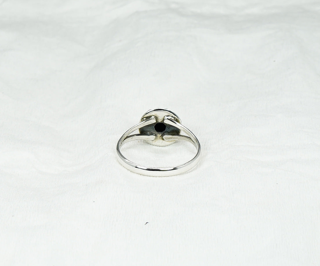 925 Solid Sterling Silver Black Onyx Ring - 9 US