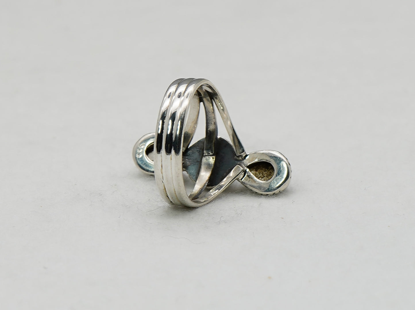 925 Solid Sterling Silver White Rainbow Moonstone Ring - 9 US