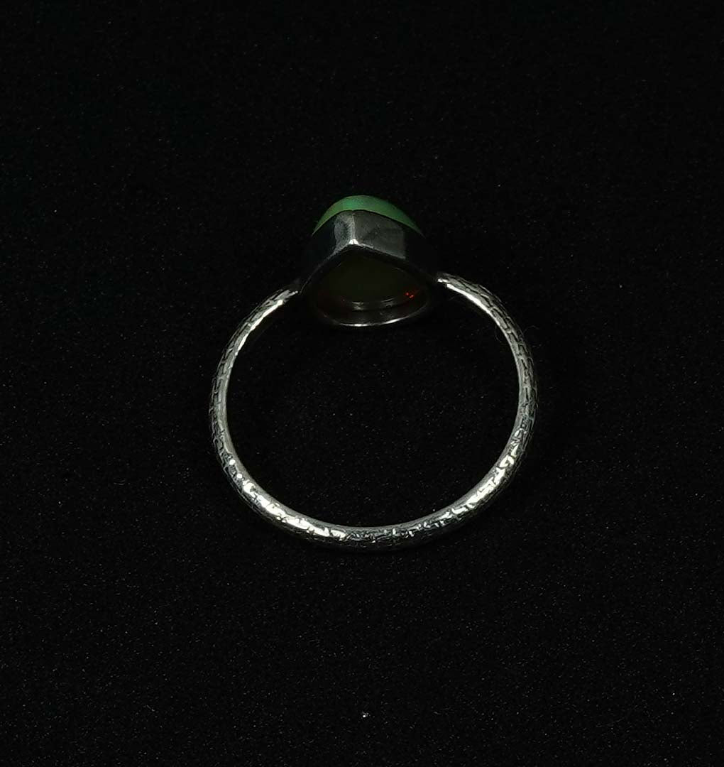 925 Solid Sterling Silver Natural Ethiopian Opal Ring - 4.5 Grams