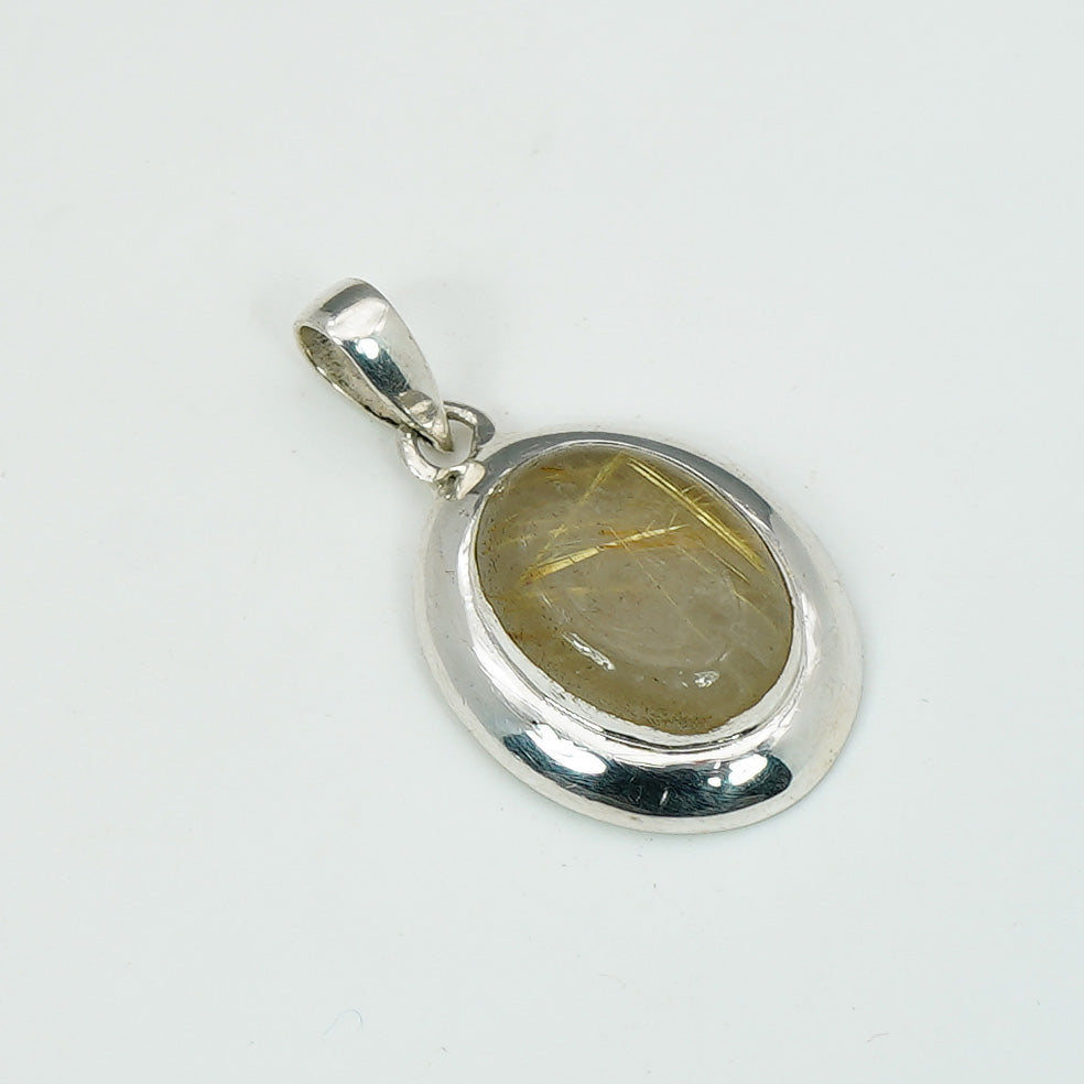 925 Solid Sterling Silver Natural Gemstone Pendant Jewelry