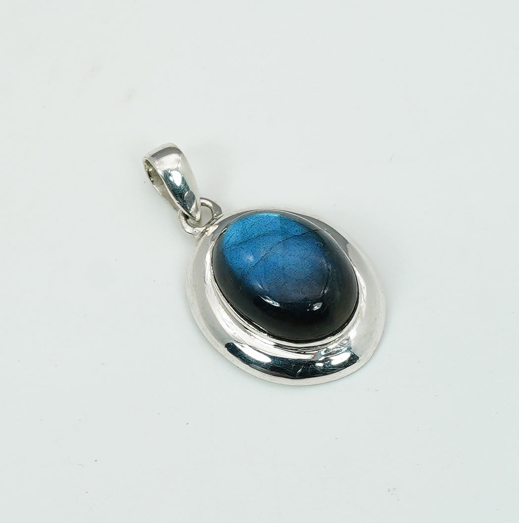 925 Solid Sterling Silver Natural Gemstone Pendant Jewelry