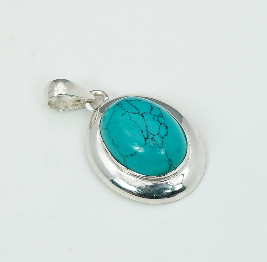 925 Solid Sterling Silver Natural Gemstone Pendant Jewelry