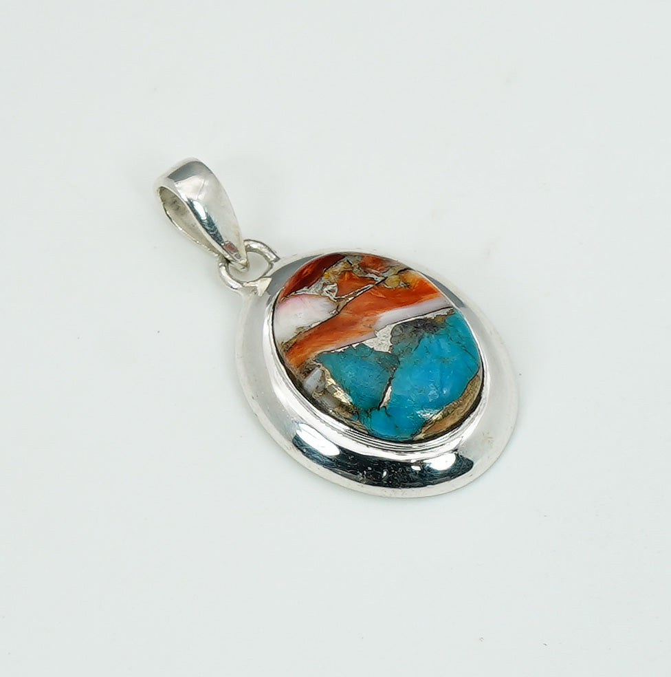 925 Solid Sterling Silver Natural Gemstone Pendant Jewelry
