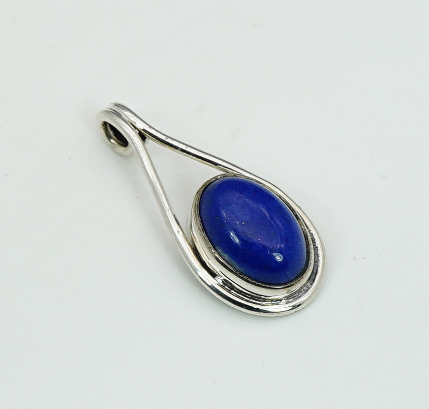 925 Solid Sterling Silver Natural Gemstone Pendant