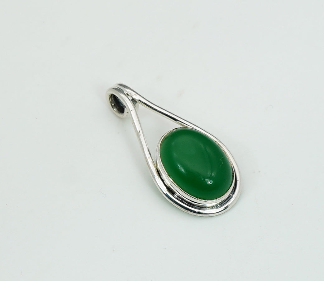 925 Solid Sterling Silver Natural Gemstone Pendant