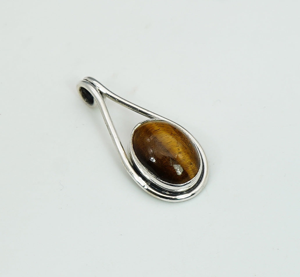 925 Solid Sterling Silver Natural Gemstone Pendant