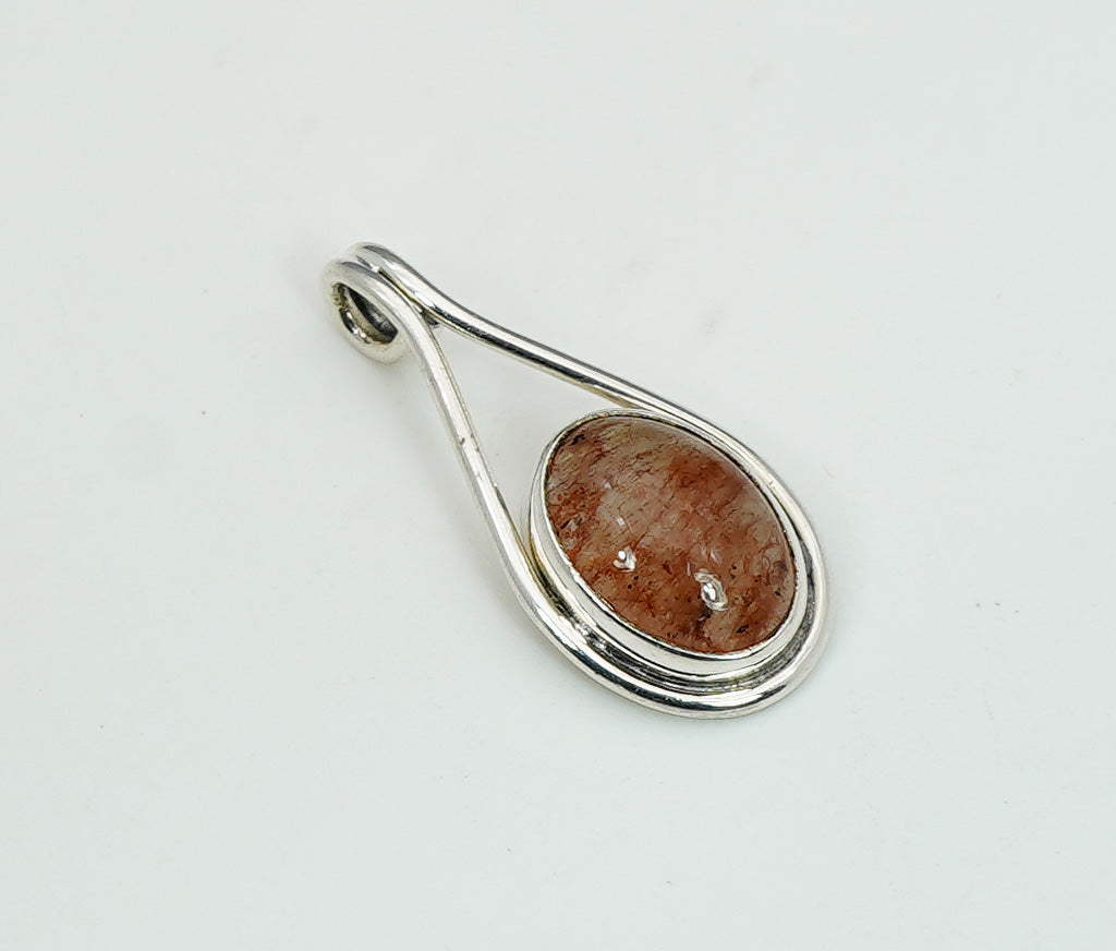 925 Solid Sterling Silver Natural Gemstone Pendant