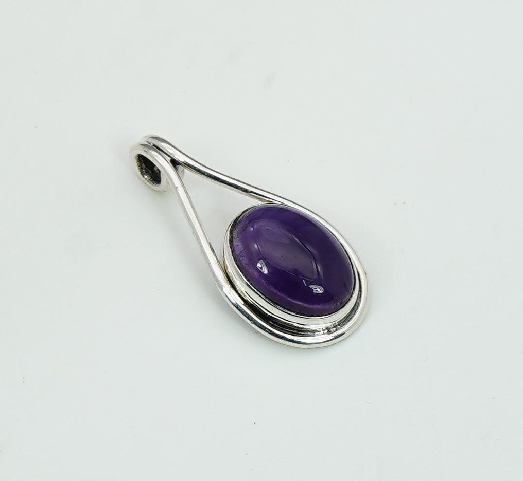 925 Solid Sterling Silver Natural Gemstone Pendant