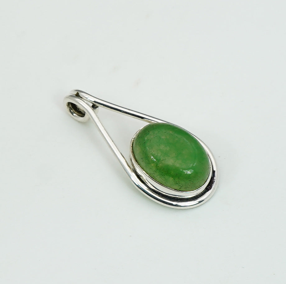 925 Solid Sterling Silver Natural Gemstone Pendant