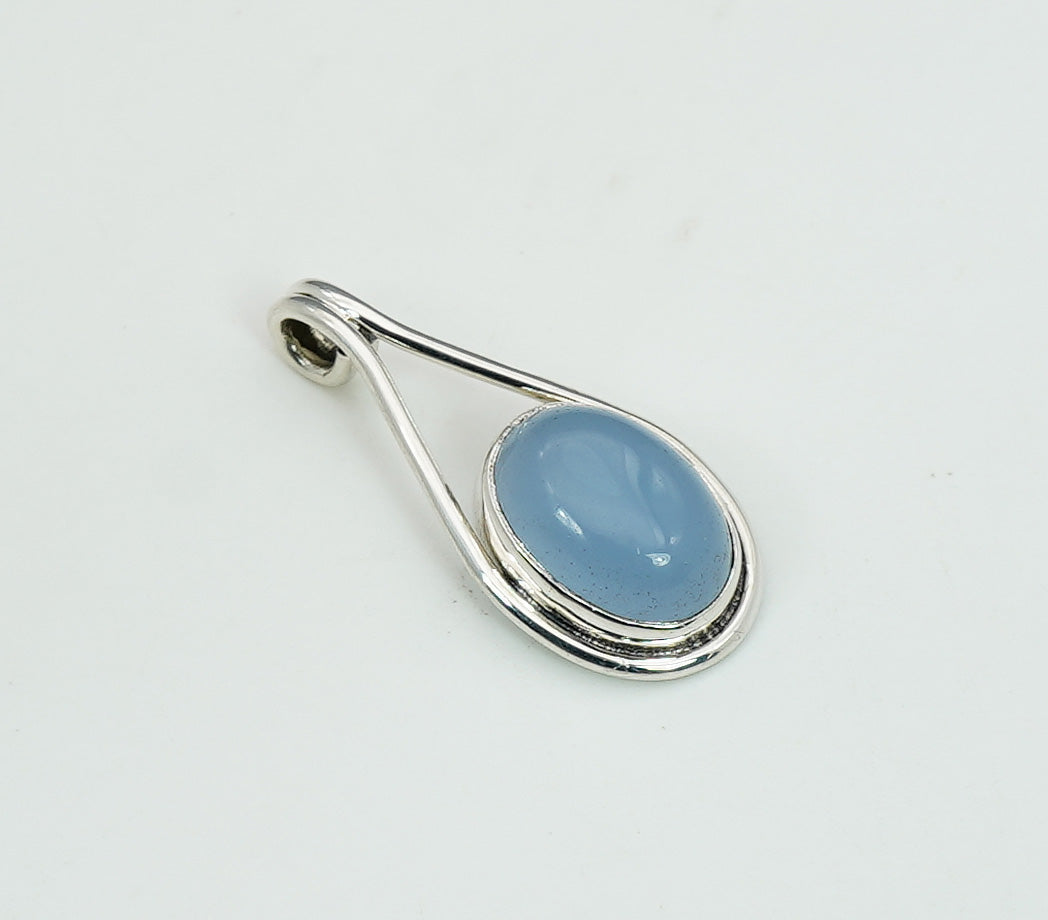925 Solid Sterling Silver Natural Gemstone Pendant