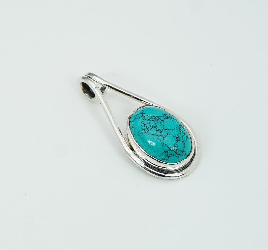 925 Solid Sterling Silver Natural Gemstone Pendant