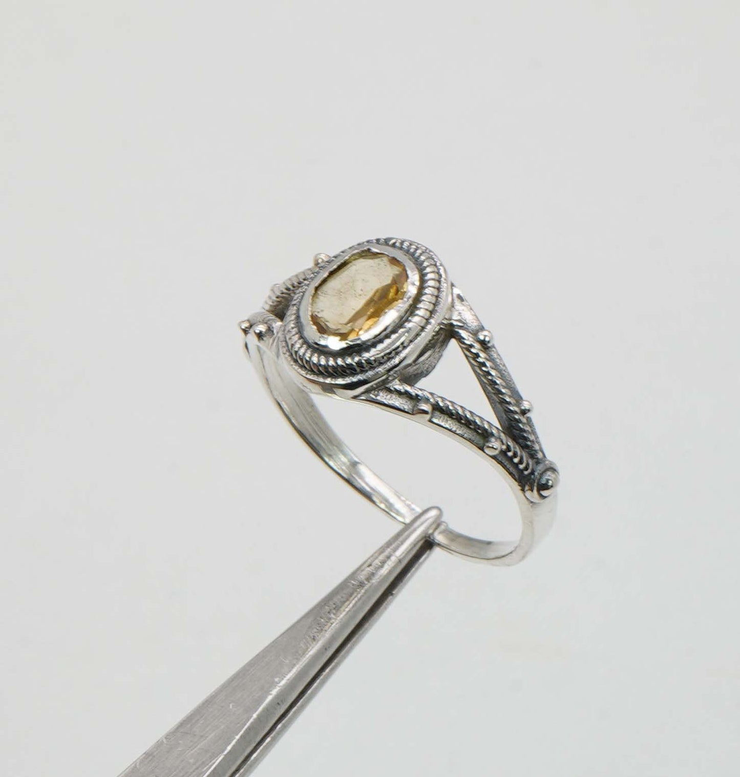 925 Solid Sterling Silver Designer Double Line Ring - 2.7 Grams