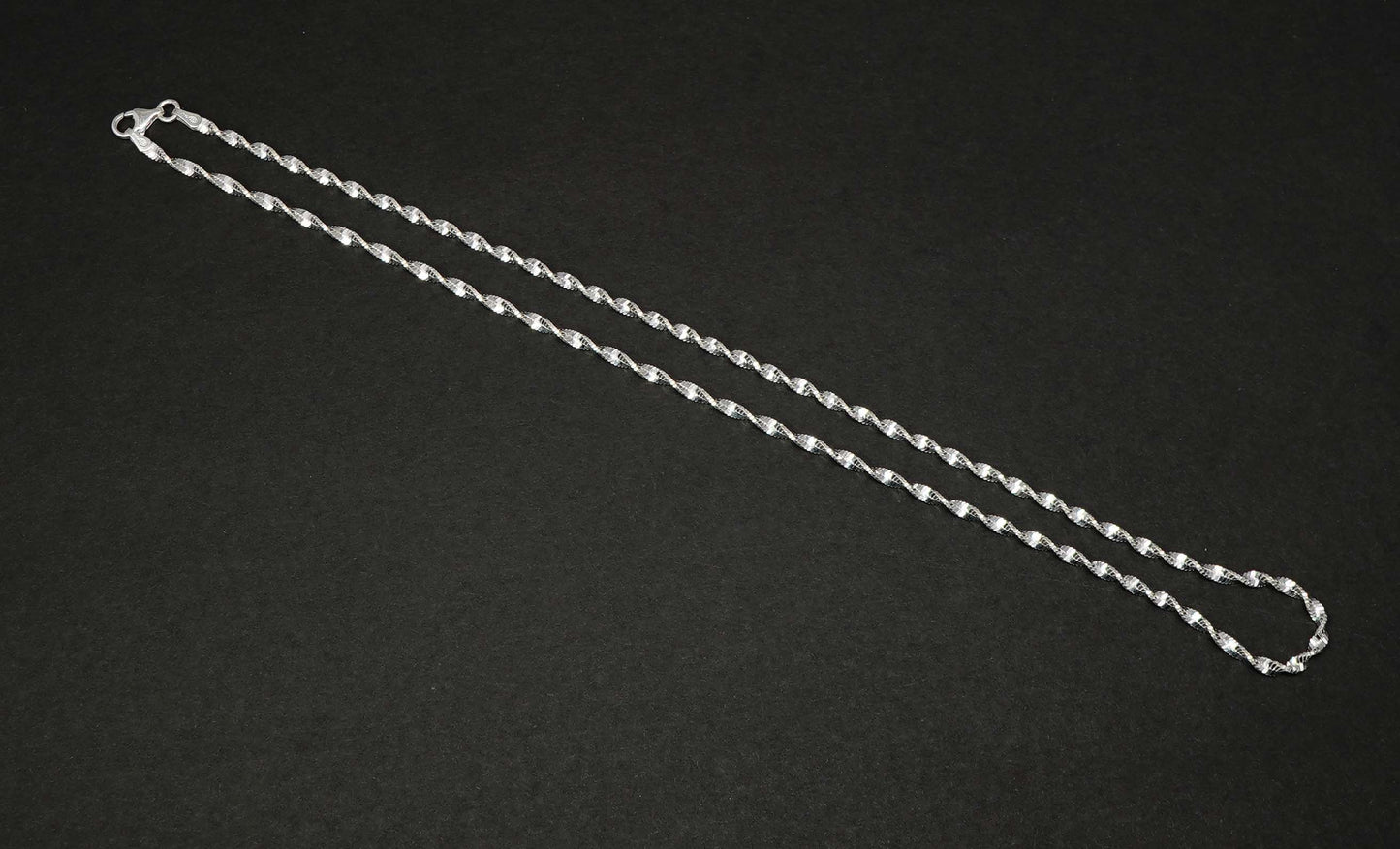 925 Solid Sterling Silver Plain Chain-20 Inch