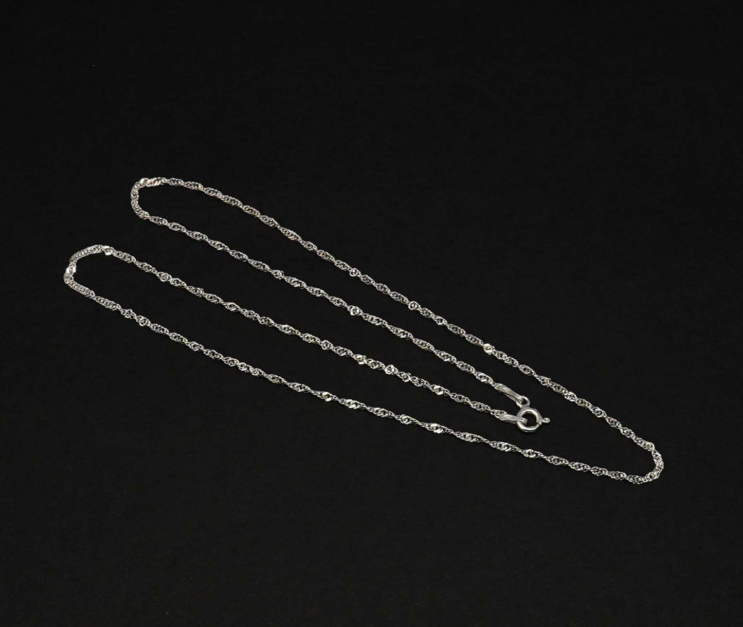 925 Solid Sterling Silver Plain Chain-20 Inch