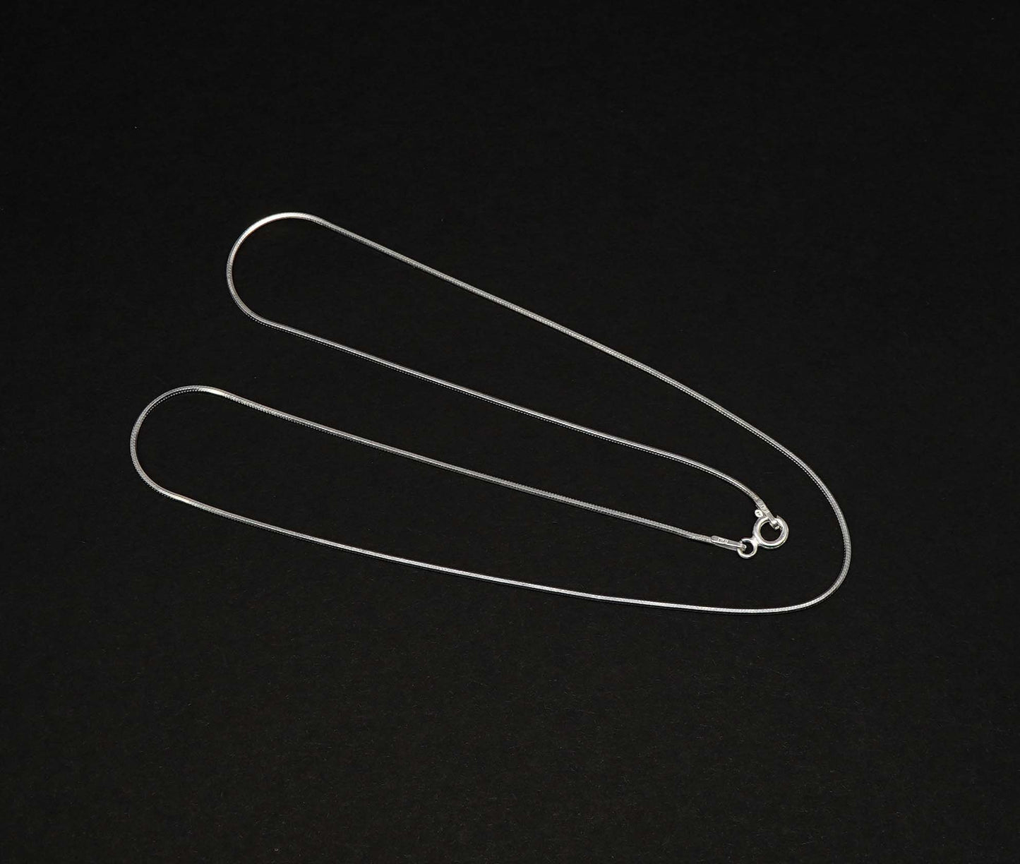 925 Solid Sterling Silver Plain Chain-18 Inch