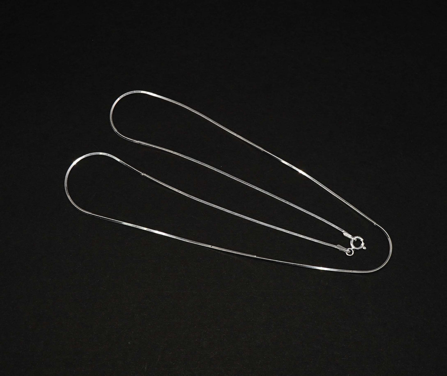 925 Solid Sterling Silver Plain Chain-20 Inch