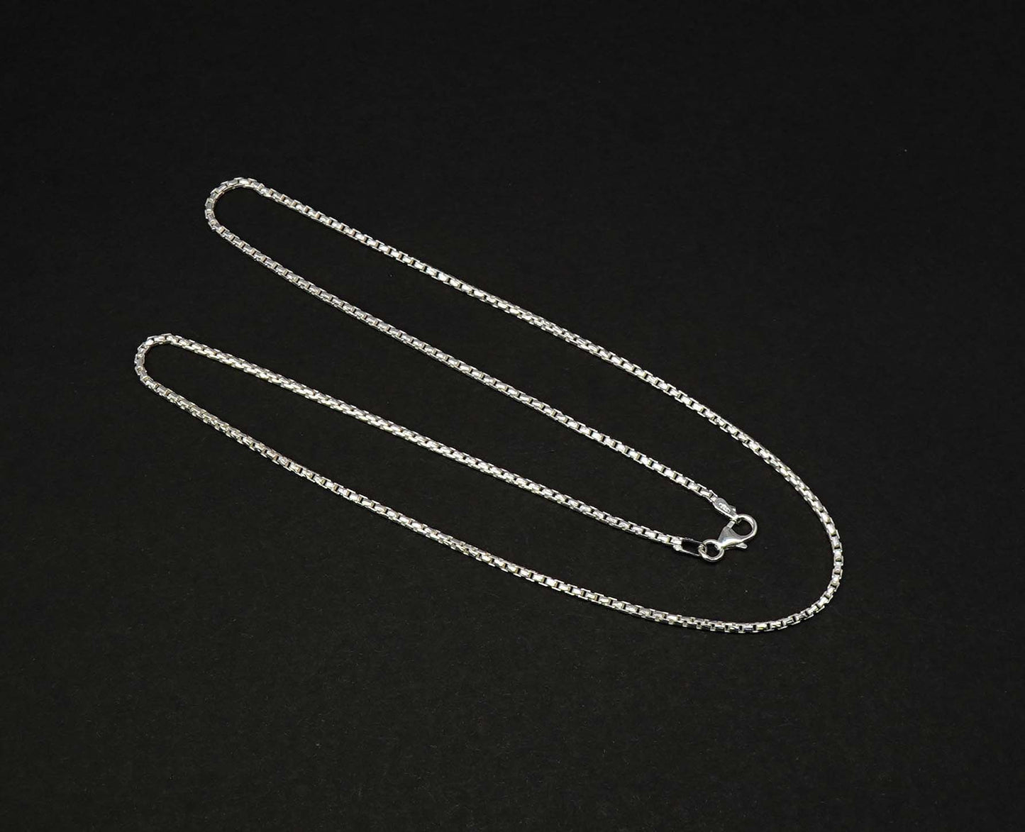925 Solid Sterling Silver Plain Chain-20 Inch
