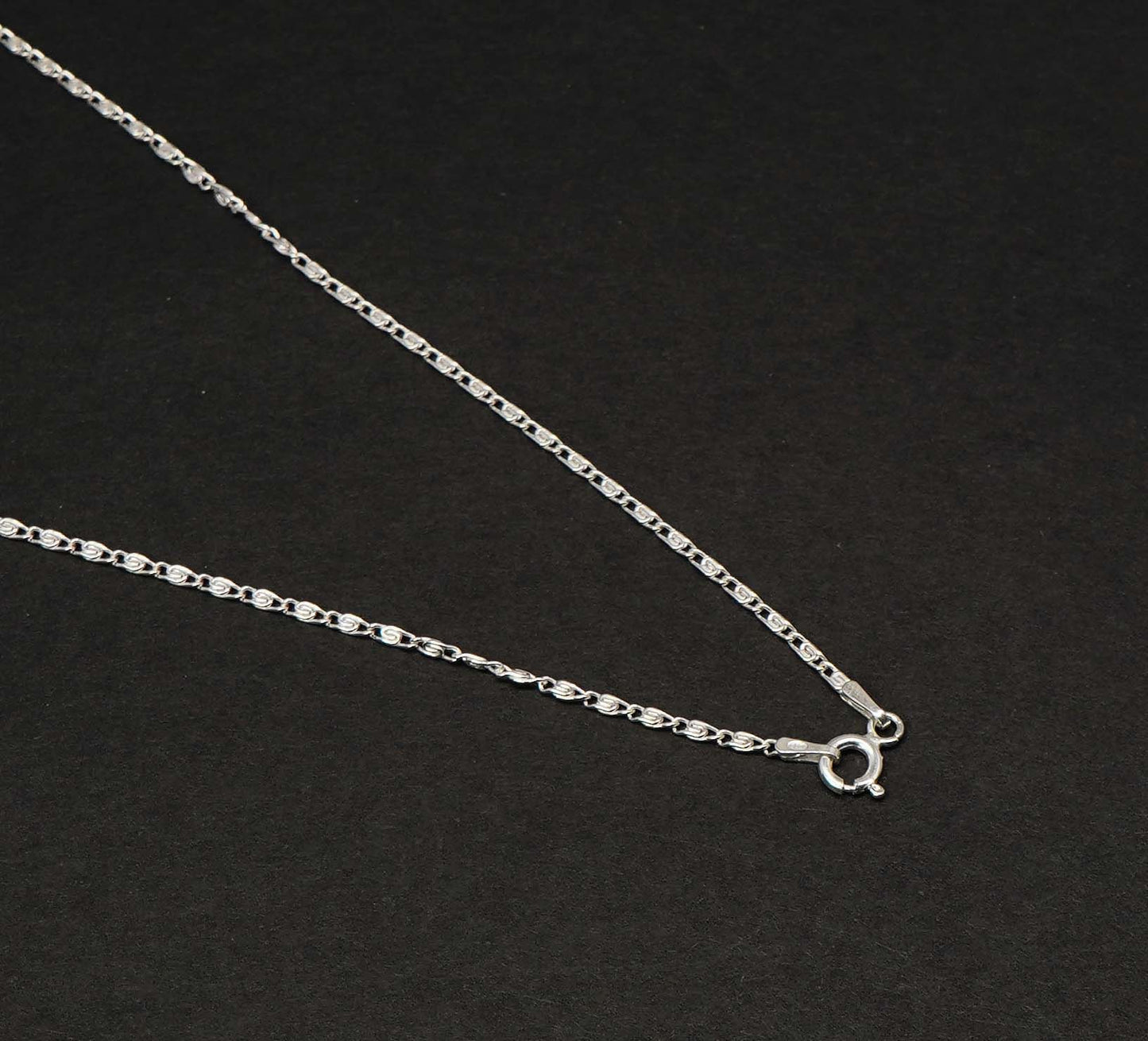 925 Solid Sterling Silver Plain Chain-20 Inch