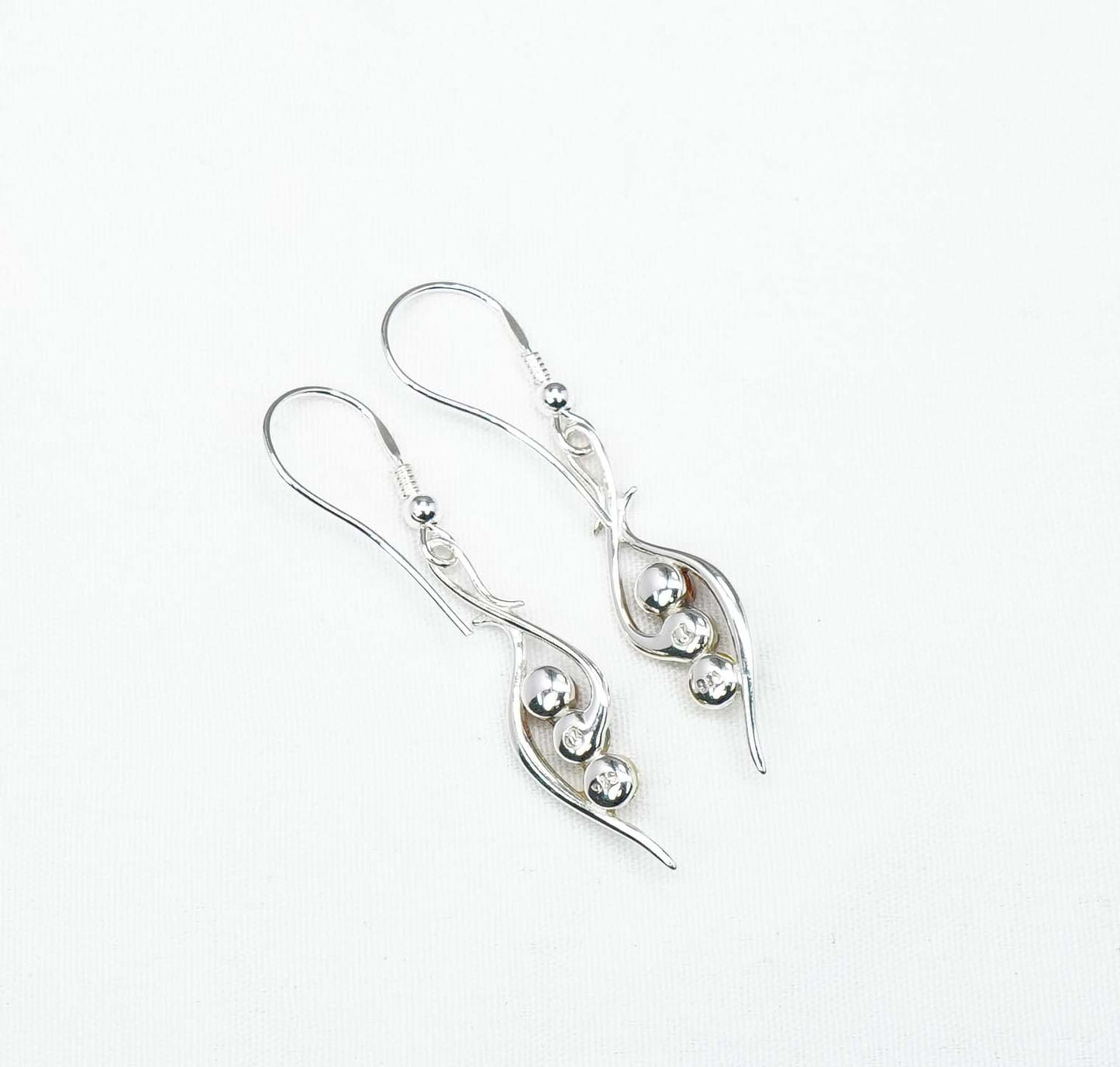 925 Solid Sterling Silver Natural Multi Baltic Amber Hook Earring-1.8 Inches