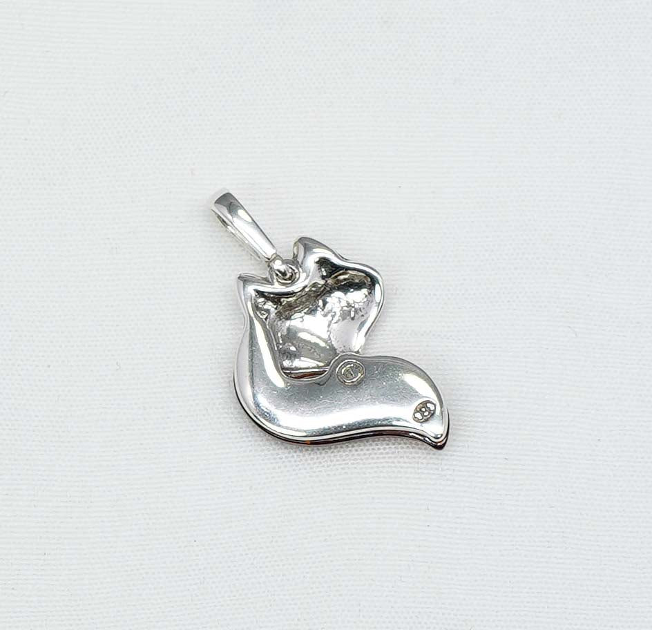 925 Solid Sterling Silver Natural Baltic Amber Chain Pendant-19.2 Inches