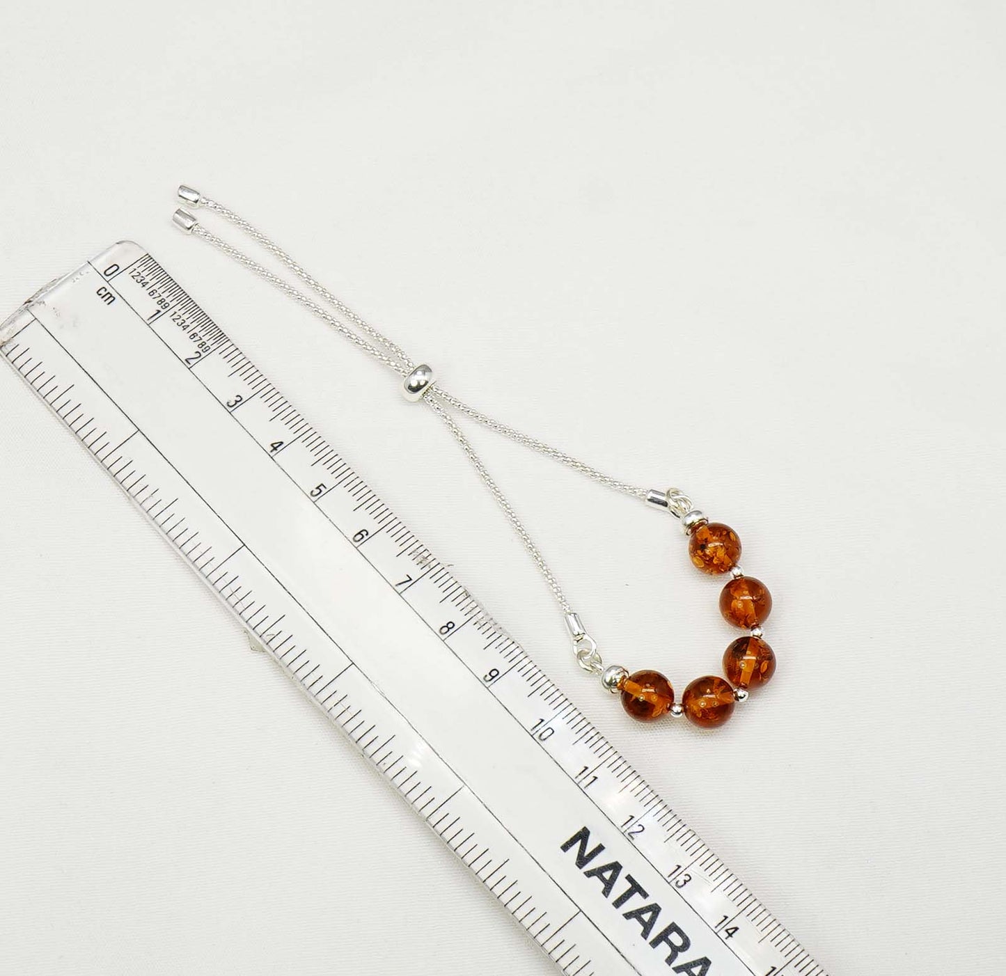 925 Solid Sterling Natural Baltic Amber Stretchable Bracelet