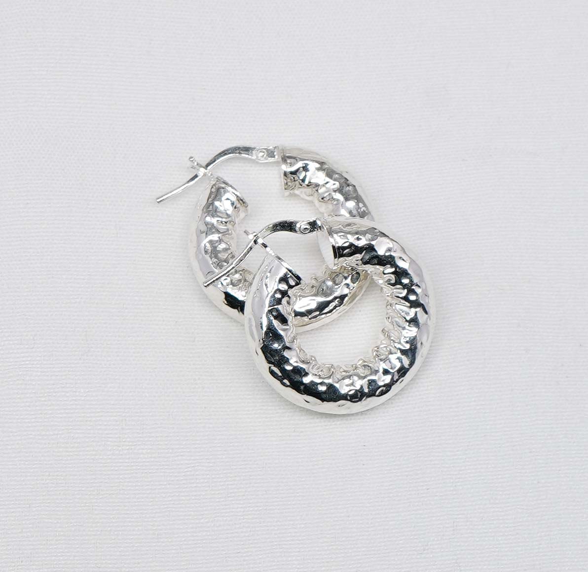 925 Solid Sterling Silver Plain Hoop Earring-1 Inch